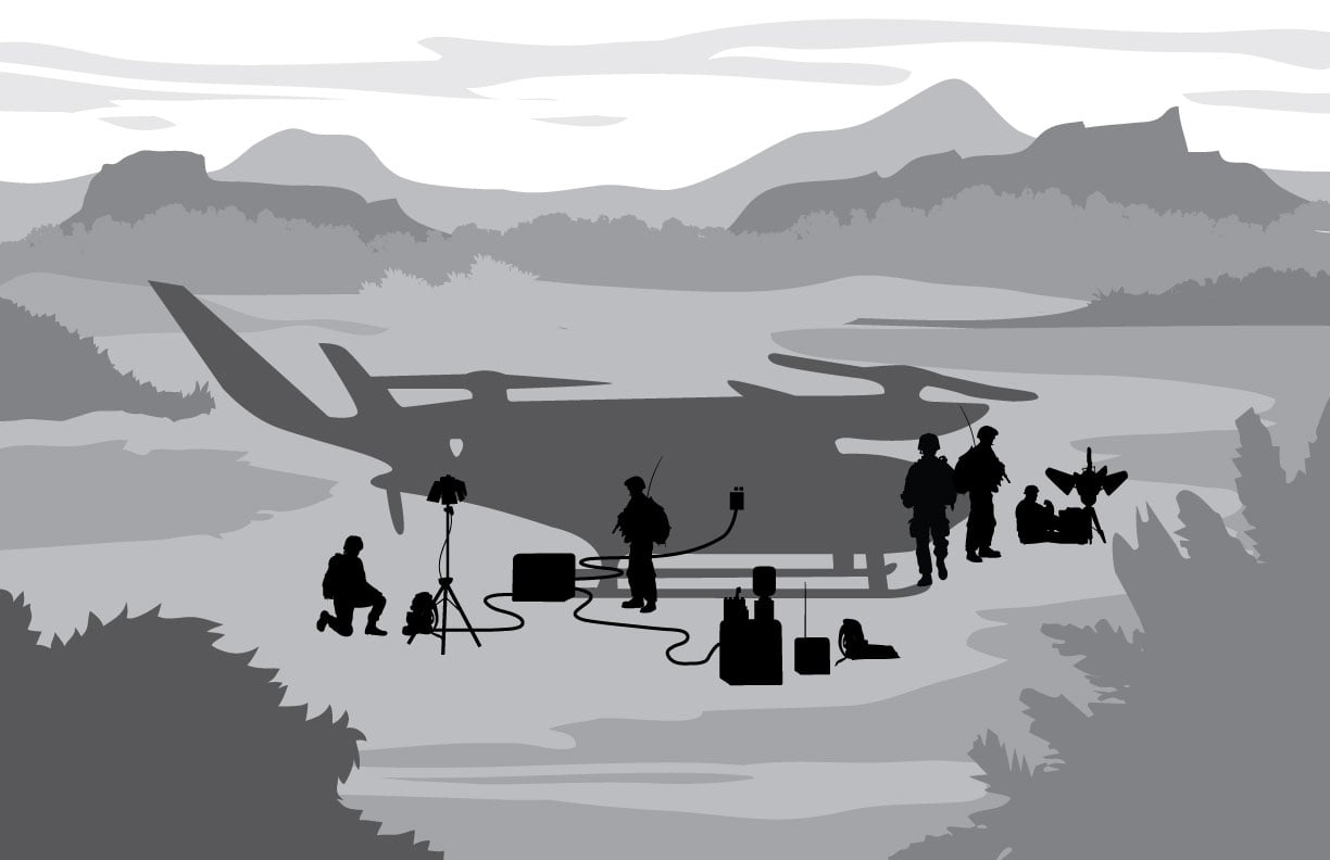 Illustration of MV250 power delivery mission