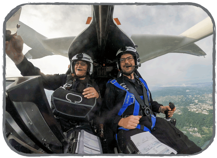 Martine and Kyle fly alia together