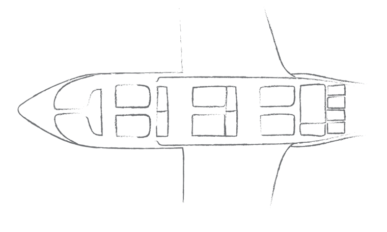 A sketch for the passenger plane