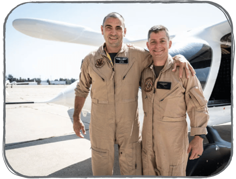 Two pilots in front of ALIA