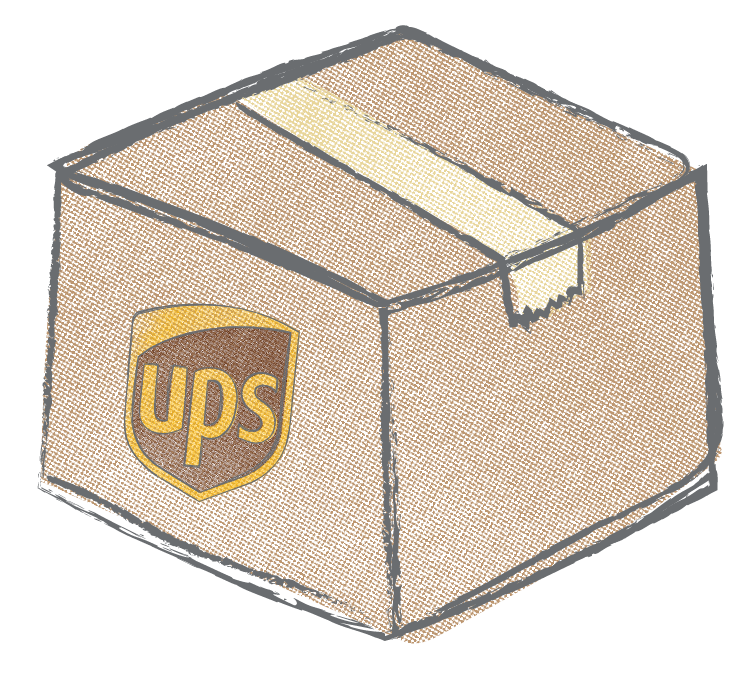 A UPS box sketch